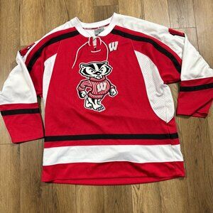 Wisconsin Badgers Hockey Jersey Colosseum Athletics Mens Large UW Madison